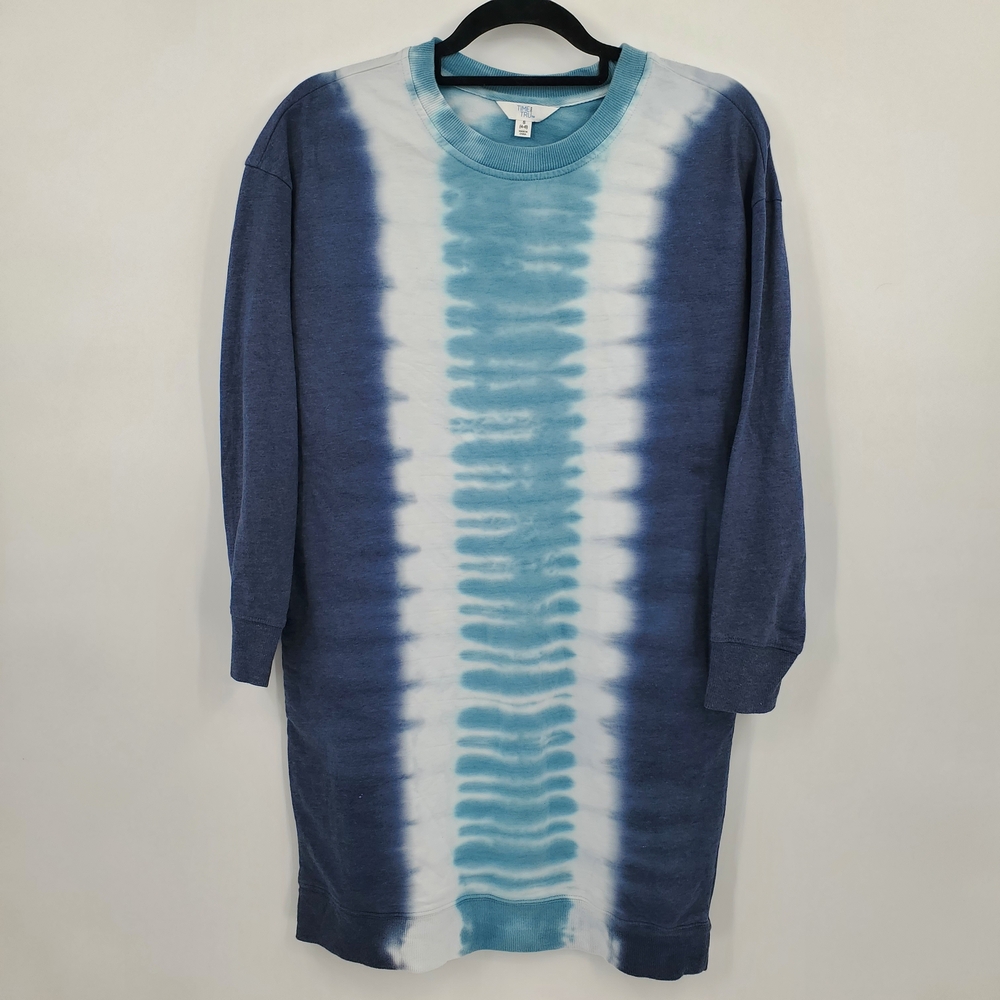 ♧♧ Time & Tru Tie-Dye Long Sleeve Sweatshirt Dress Size Small